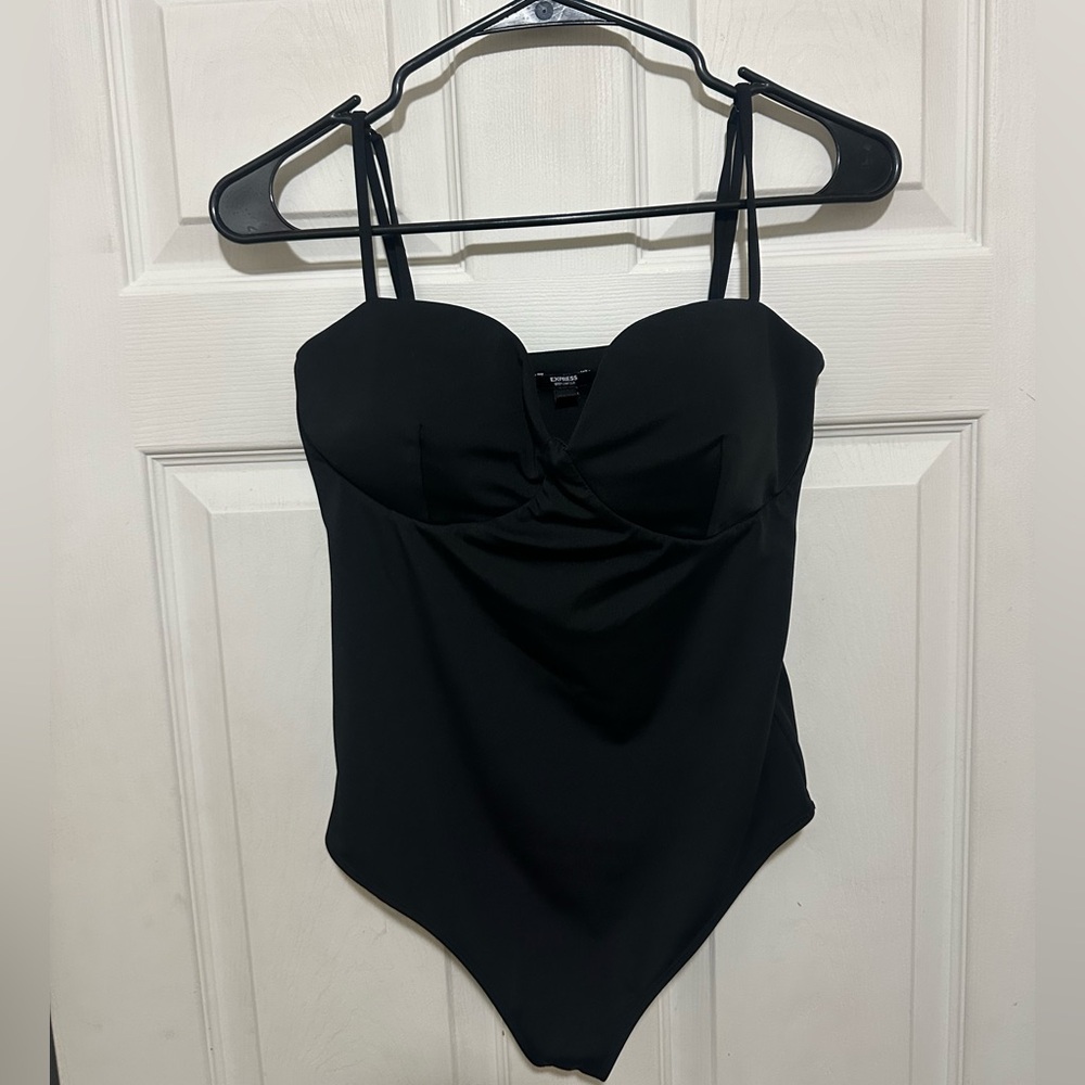 Express Black Body Contour Bodysuit